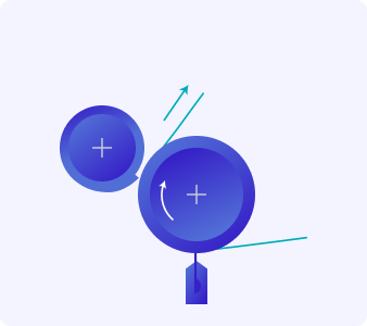 コンマコーターの塗工イメージ